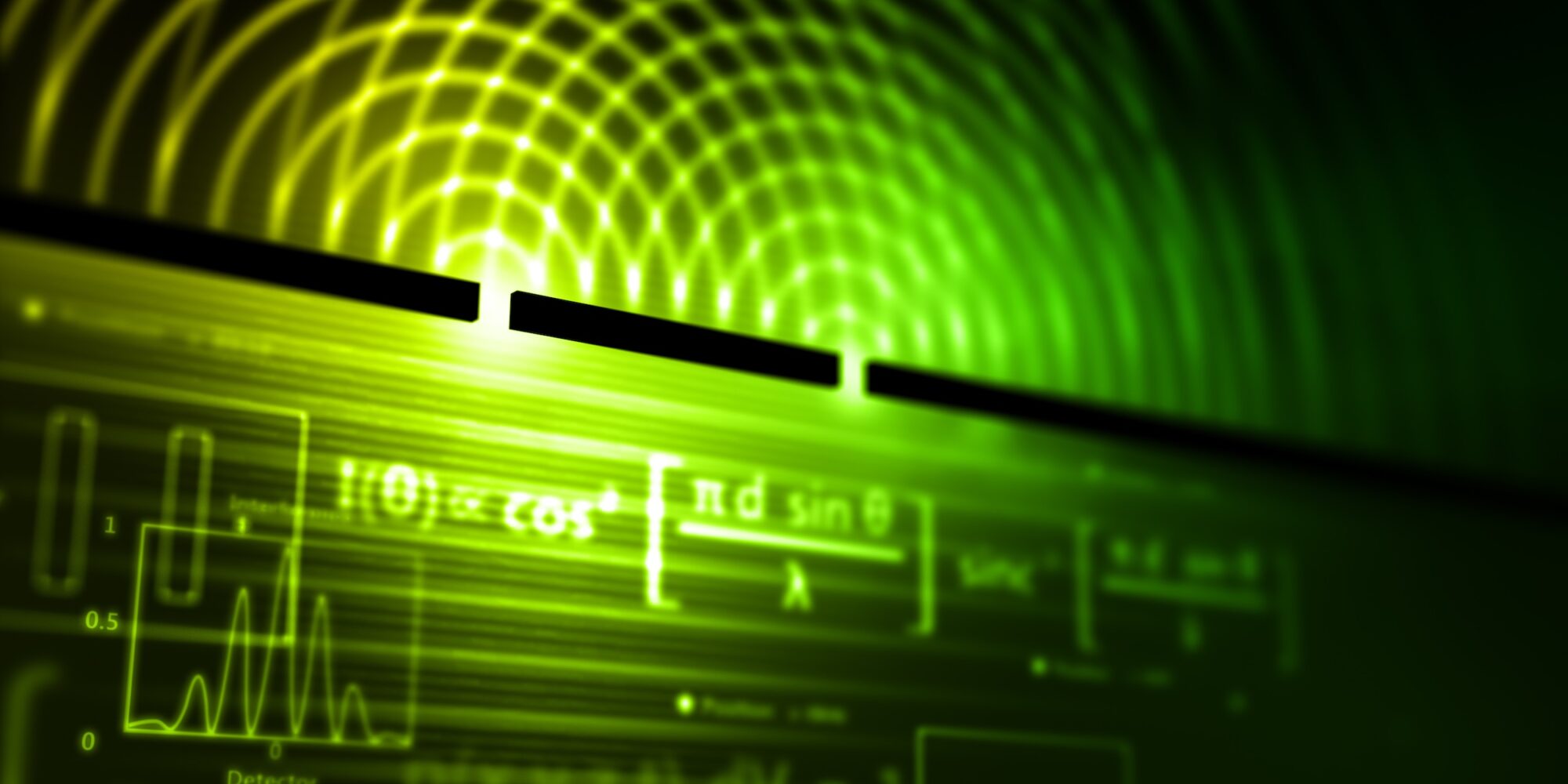 Double-Slit Experiment - 3D Rendering