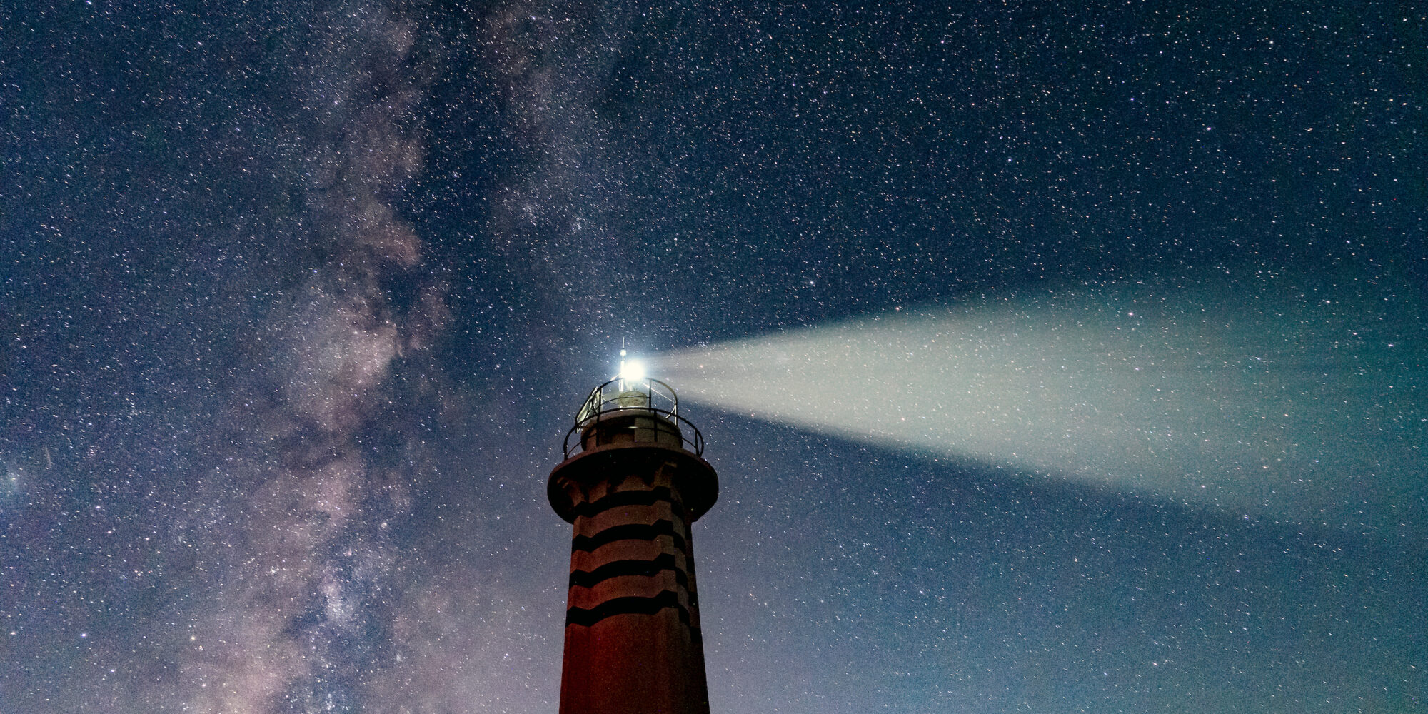 Lighthouse under the Milky Way